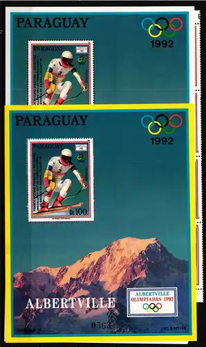 Paraguay 4471-4475 und Block mit 4476 postfrisch Viererstreifen / Olympia #HQ854