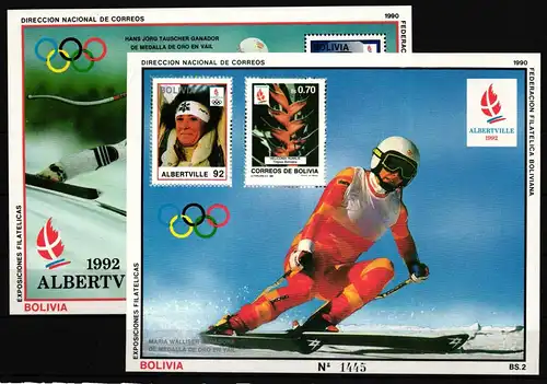 Bolivien Block 192 und 193 postfrisch Olympische Spiele #HQ868