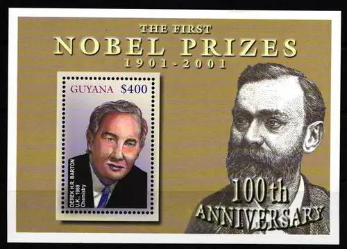 Guyana Block 729 postfrisch Nobelpreis #IH257