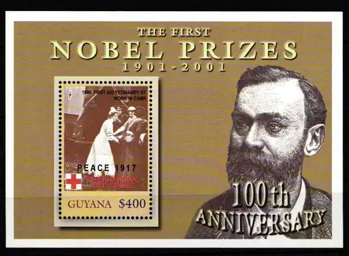 Guyana Block 728 postfrisch Nobelpreis #IH261