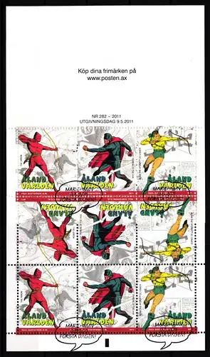 Aland 342-344 gestempelt Markenheft 19 / Comic #IH279