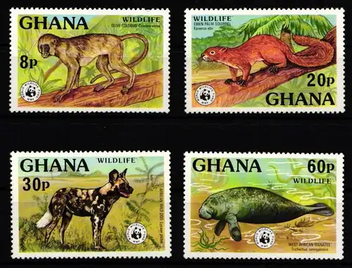 Ghana 702-705 postfrisch Wildtiere #IH478