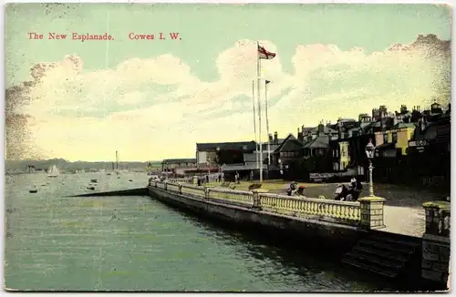 AK Cowes i. W. The New Esplanade 1907 #PM595