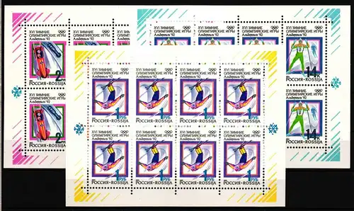 Russland 220-222 postfrisch Kleinbogensatz / Olympische Spiele #HQ879