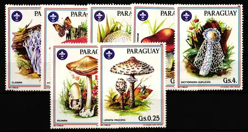 Paraguay 3950-3956 postfrisch Pilze #HQ983