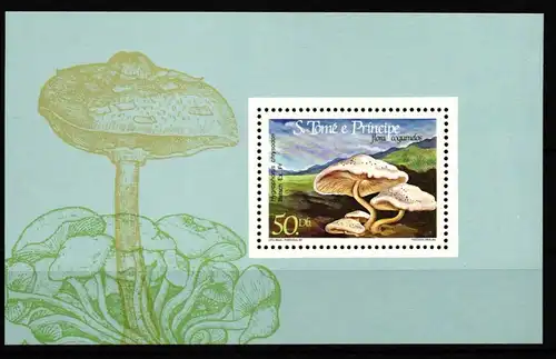 Sao Tome e Principe Block 161 postfrisch Pilze #HQ990