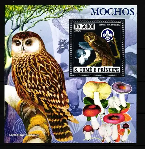 Sao Tome e Principe Block 567 postfrisch Pilze #HQ991