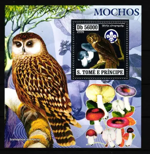 Sao Tome e Principe Block 567 postfrisch Pilze #HQ991