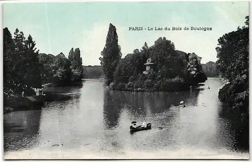 AK Paris Le Lac du Bola de Boulogne #PM654