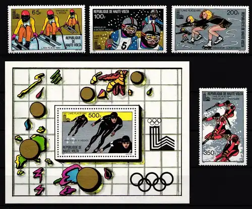 Obervolta Block 54 + 787-790 postfrisch Olympiade Lake Placid #HR778