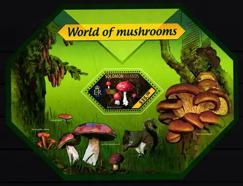 Salomon Inseln Block 300 postfrisch Pilze #HR835