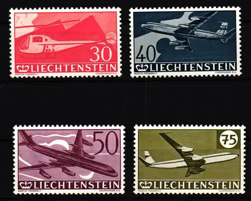 Liechtenstein 391-394 postfrisch Flugzeuge #IG167