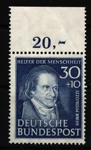 BRD Bund 146 postfrisch mit Oberrand - vorgefaltet Faltbug #IE529