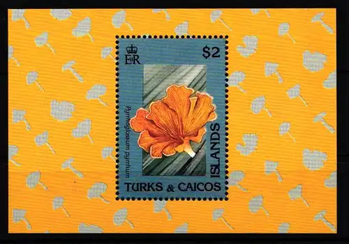 Turks und Caicos Inseln Block 106 postfrisch Pilze #HR844