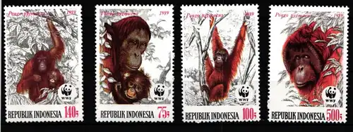 Indonesien 1291-1294 postfrisch Wildtiere #IH427