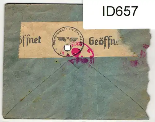 Deutsches Reich 791 auf Brief ins Arbeitslager Werdohl #ID657