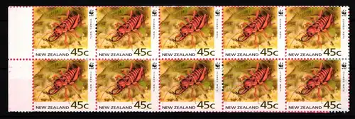 Neuseeland 1294 postfrisch Markenheft / Schmetterling #IH053