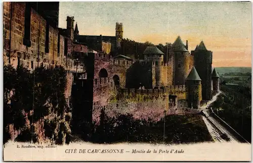 AK Carcassonne Cité de Carcassonne - Monté de lu Porte d' Aude #PM562