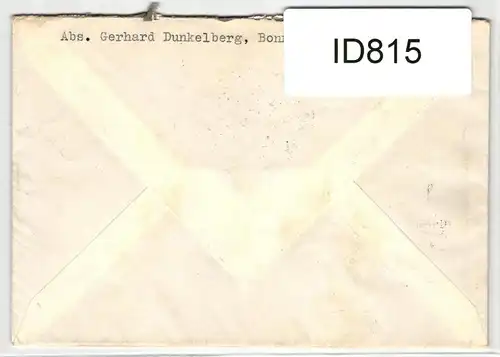 BRD 315-319 als Ersttagsbrief gelaufen, Blockeinzelmarken #ID815