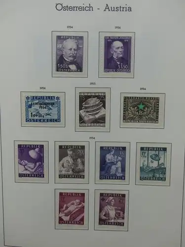 Österreich Sammlung meist postfrisch mit vielen guten Ausgaben ab 1945 #LW909