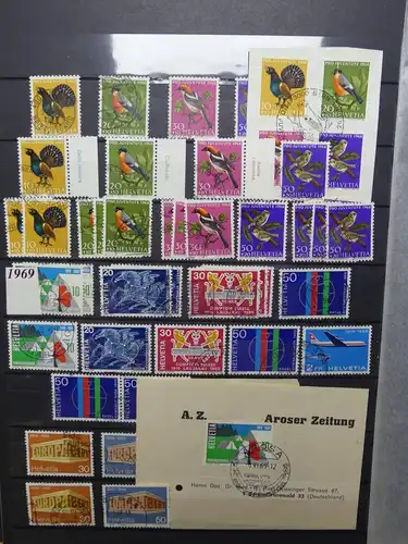 Schweiz Sammlung ab1960 meist gestempelt aber teils auch dual gesammelt #LW979