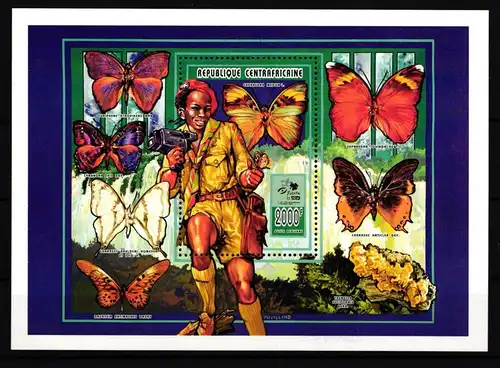 Zentralafrikanische Republik Block 571 postfrisch Pilze #HR873