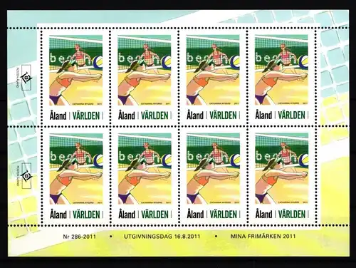 Aland 349 postfrisch Kleinbogen / Volleyball #IH280