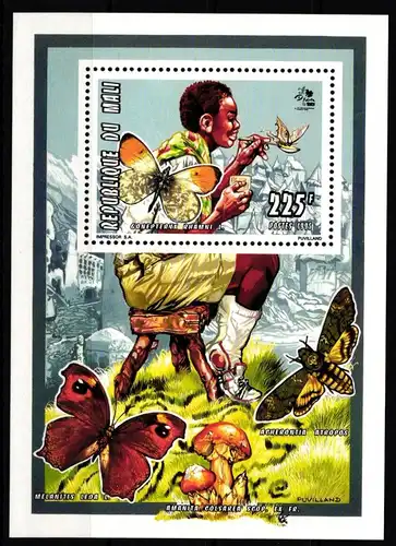 Mali 1352 postfrisch Einzelblock / Pilze #HR932