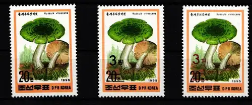 Korea 3704 und 5060 und 5061 postfrisch Pilze #HR984