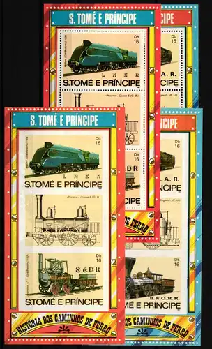 Sao Tome e Principe 810-811 postfrisch als Block gezähnt und geschnitten #IE641
