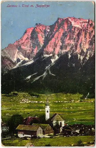 AK Lermoos i. T. mit Zugspitze 1908 #PN091