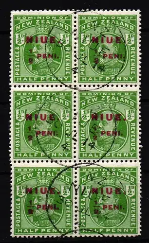 Niue 2 gestempelt als 6er Block #IG049
