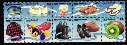 Neuseeland 1344-1353 postfrisch Zehnerbogen #IH062