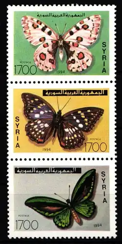 Syrien 1918-1920 postfrisch Dreierstreifen / Schmetterling #IH031