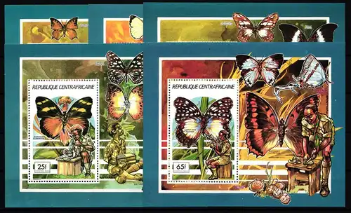 Zentralafrikanische Republik 1418-1423 unvollst. postfrisch Einzelblöcke #HR877