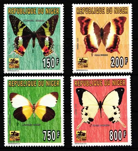 Niger 1186-1189 postfrisch Schmetterling #IH044
