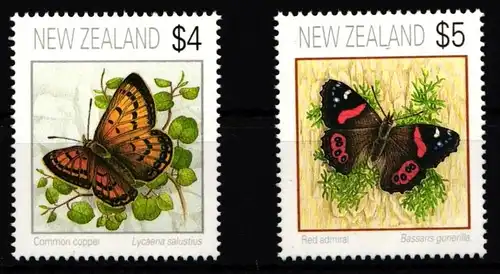 Neuseeland 1397 und 1398 postfrisch Schmetterling #IH064