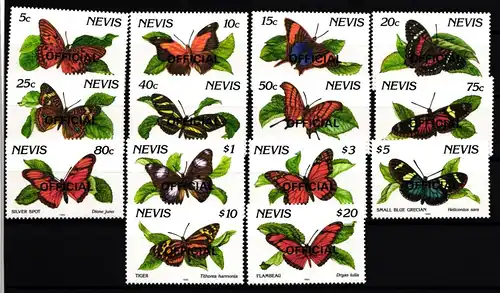 Nevis 41-54 postfrisch Schmetterling #IH077