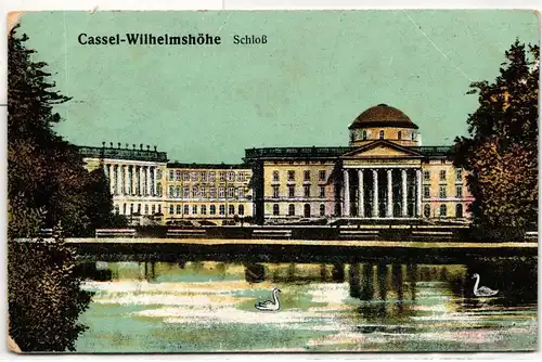 AK Kassel Wilhelmshöhe Schloß Feldpost 1918 #PN039