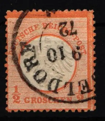 Deutsches Reich 14 gestempelt gut gezähnt #IK077