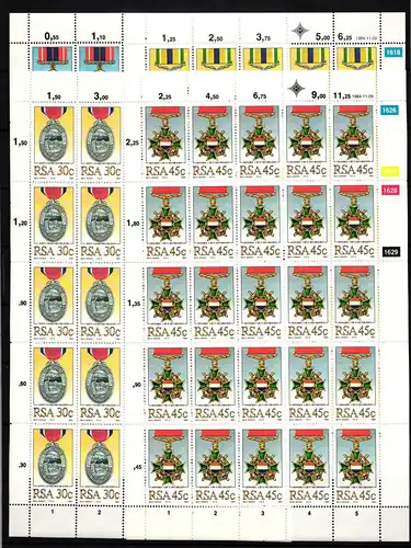 Südafrika 661-664 postfrisch Zusammendruckbögen / Militär #IH232