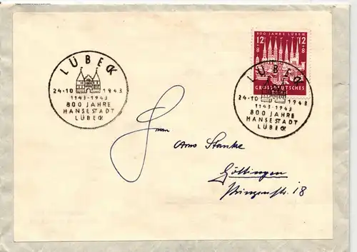 Deutsches Reich 862 als Ersttagsbrief #ID953