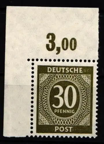 Alliierte Besetzung 928 a P OR ndgz postfrisch vom Eckrand #ID803