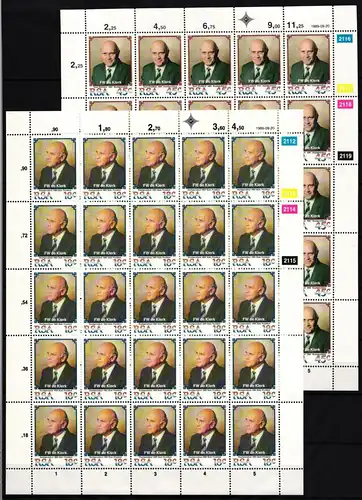 Südafrika 783 und 784 postfrisch Zusammendruckbögen / Politiker #IH210