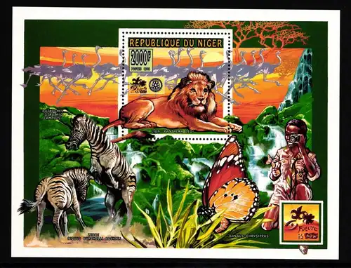 Niger Block 85 postfrisch Schmetterling #IH017