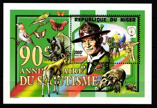 Niger Block 112 postfrisch Schmetterling #IH042