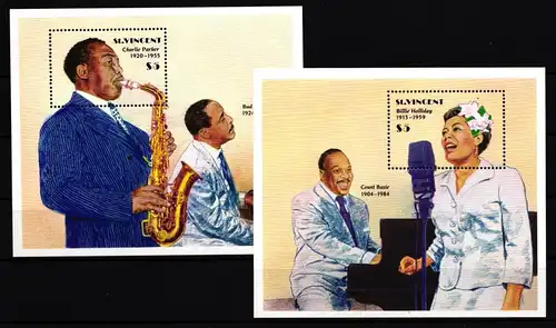 St. Vincent Block 66 und 67 postfrisch Musik #IH273