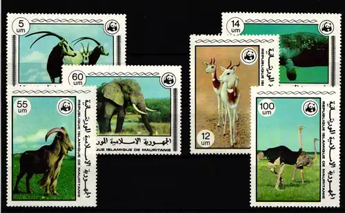 Mauretanien 595-600 postfrisch Tierschutz #IH332