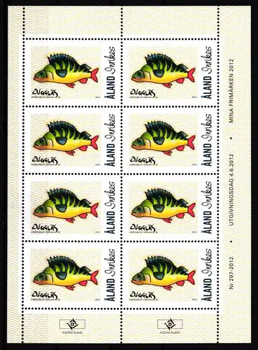 Aland 361 postfrisch Kleinbogen / Fischfang #IH283