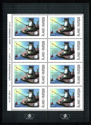 Aland 394 postfrisch Kleinbogen / Katze #IH296